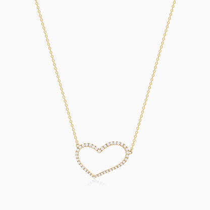 Corrente feminina em Ouro 18k diamantes Coração luxo