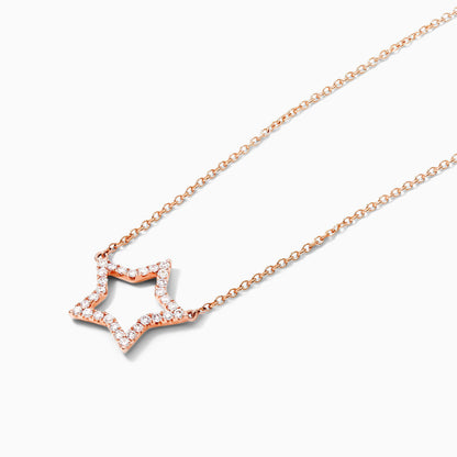Corrente feminina em Ouro 18k diamantes Estrela