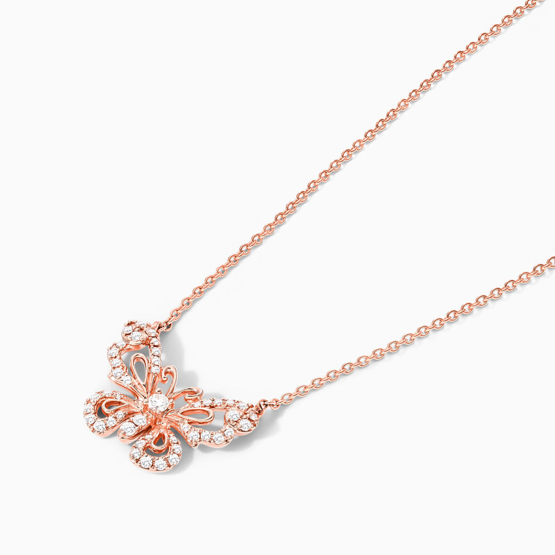 Corrente feminina em Ouro 18k diamantes borboleta luxo | diamante, pink | AUREA FINE JEWELRY