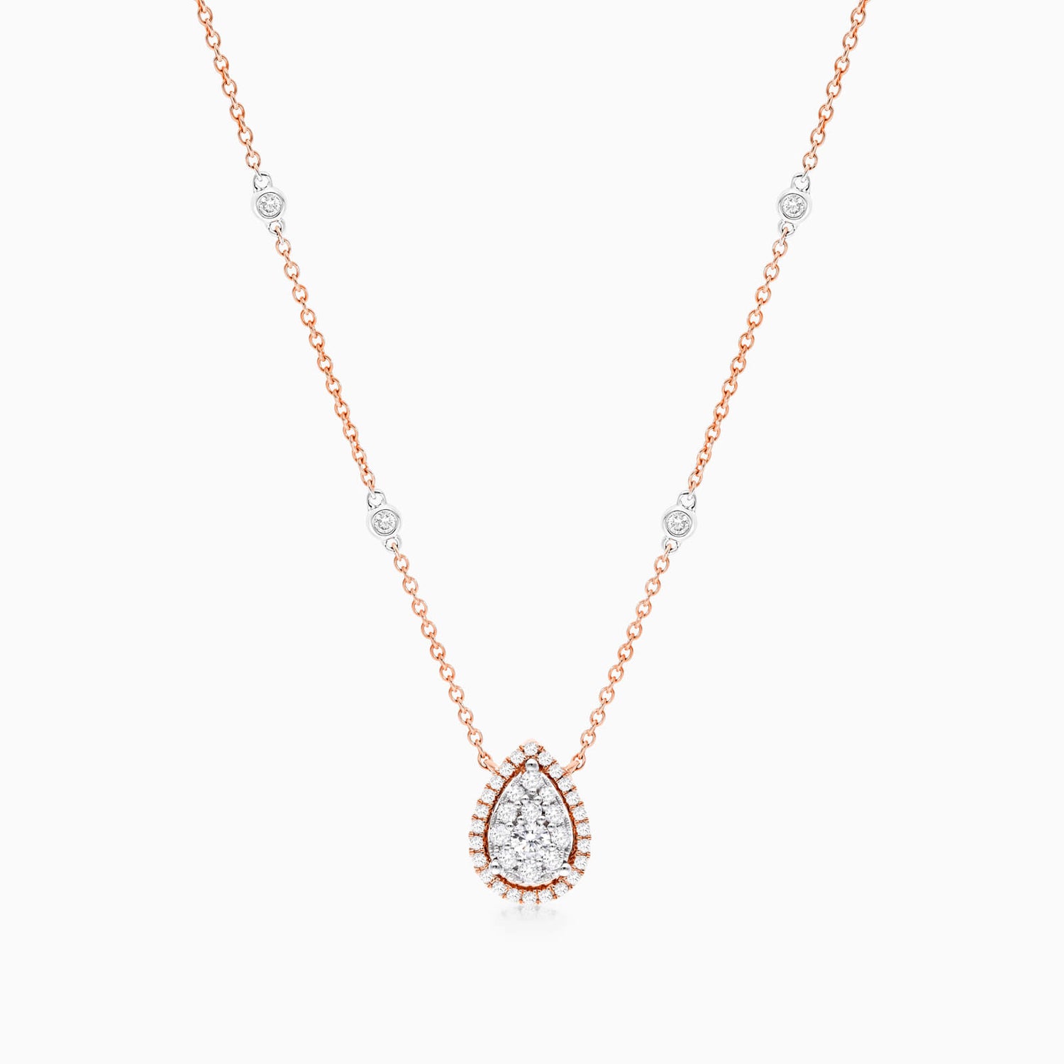 Corrente feminina em Ouro 18k diamantes Ponto de luz