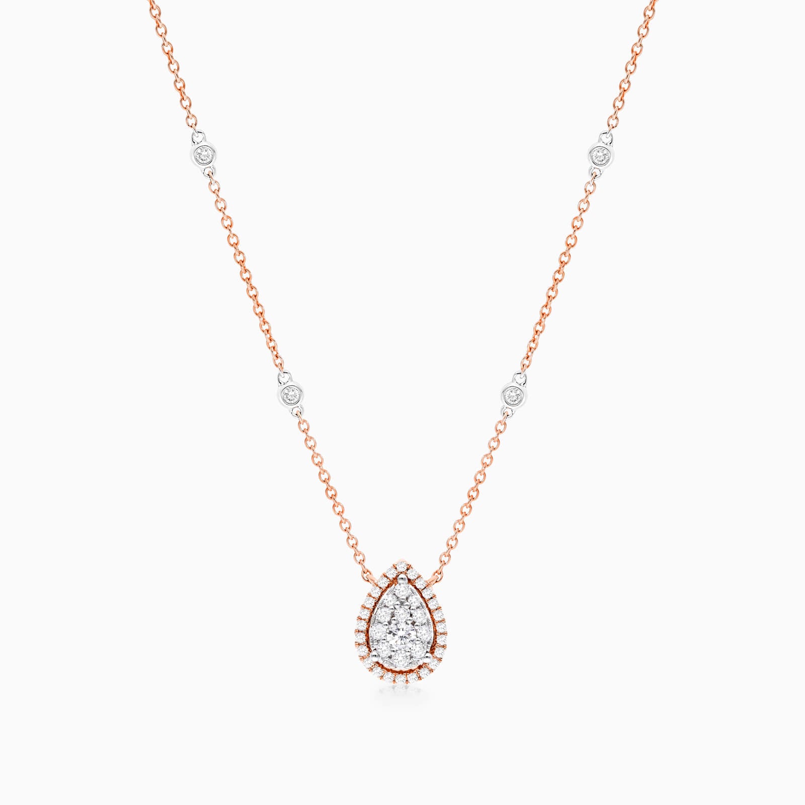 Corrente feminina em Ouro 18k diamantes Ponto de luz