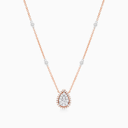 Corrente feminina em Ouro 18k diamantes Ponto de luz