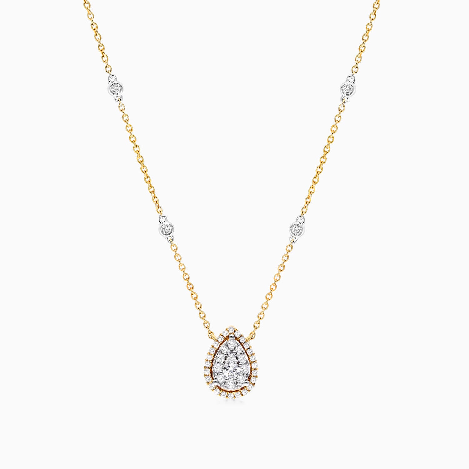 Corrente feminina em Ouro 18k diamantes Ponto de luz