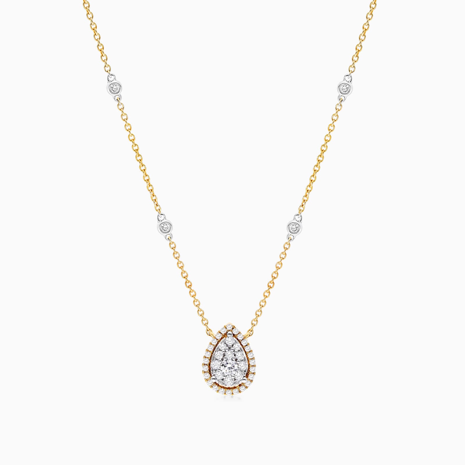 Corrente feminina em Ouro 18k diamantes Ponto de luz