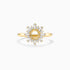 Anel Sunburst De Ouro 18k c/ Diamantes Brilhantes e Baguette | New | anel-de-noivado, Anéis, diamante, noivado, yellow | AUREA FINE JEWELRY