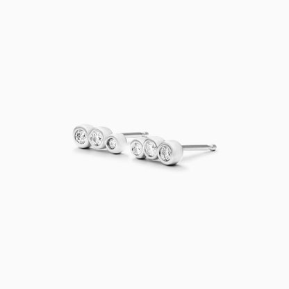 Brinco de  Ouro 18k feminino Lins  Diamantes  Luxo