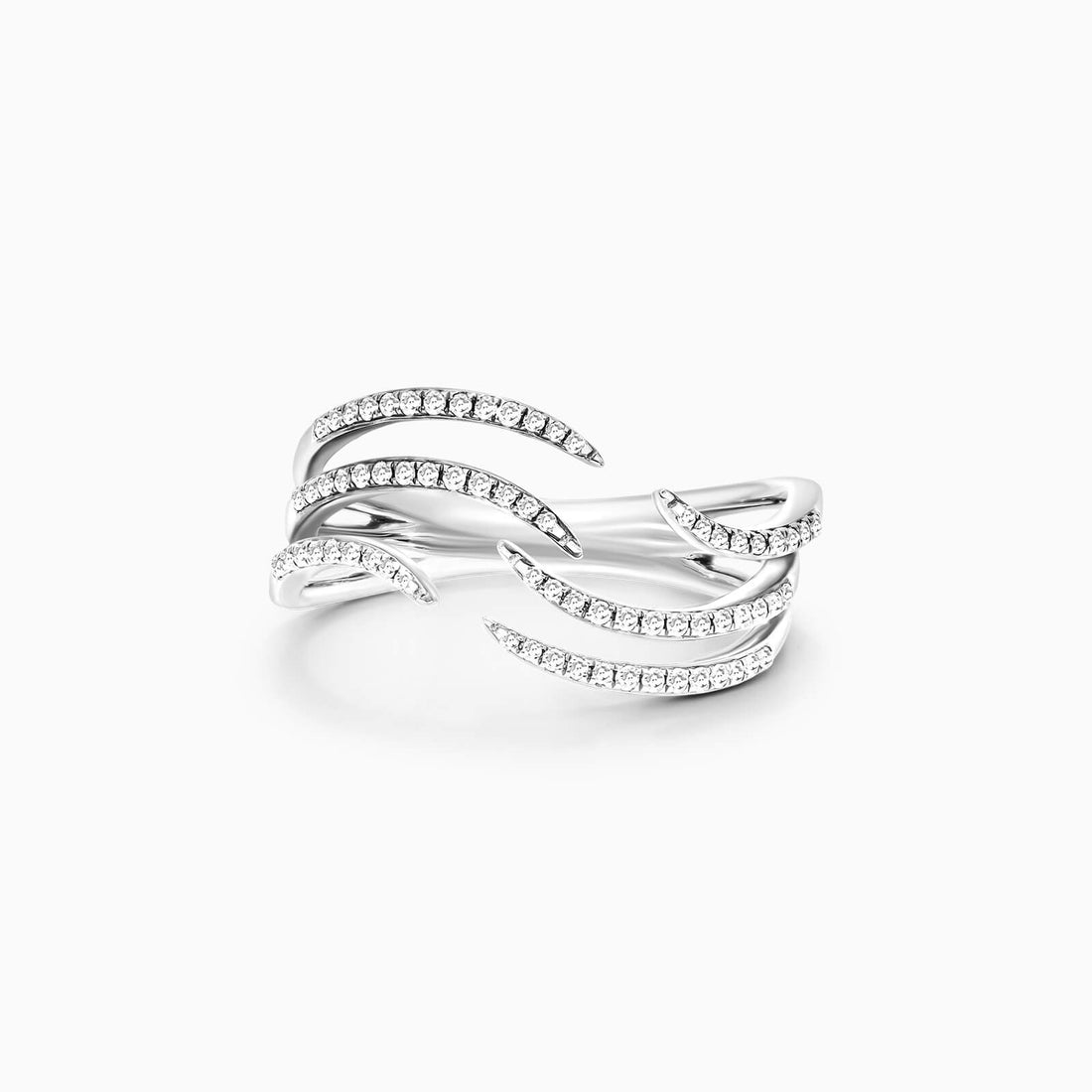 Anel de Ondas em Ouro 18k c/ Diamantes Brilhantes | New | Anéis, diamante, noivado, white | AUREA FINE JEWELRY