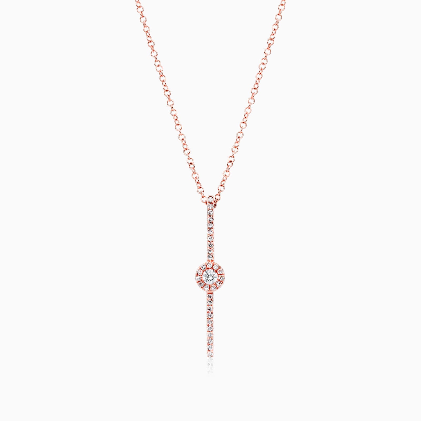 Corrente feminina em Ouro 18k diamantes ponto de luz luxo