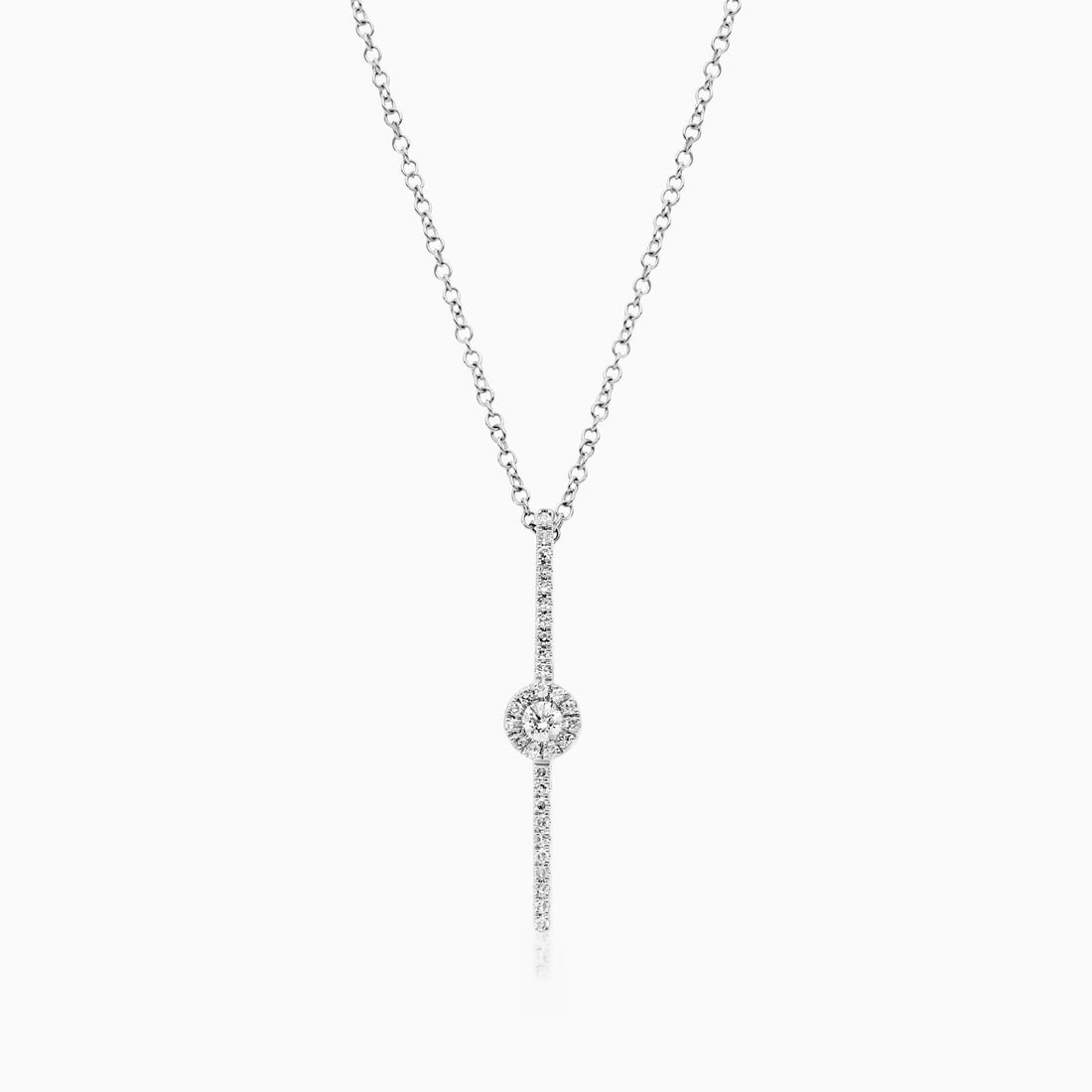 Corrente feminina em Ouro 18k diamantes ponto de luz luxo
