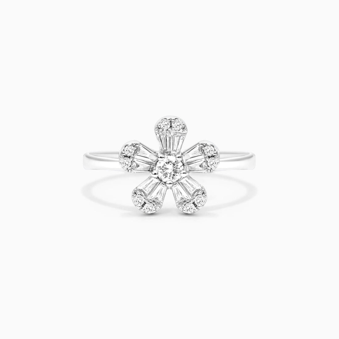 Anel de Flor em Ouro 18k c/ Diamantes Brilhantes De Luxo | New | anel-de-noivado, Anéis, diamante, noivado, white | AUREA FINE JEWELRY