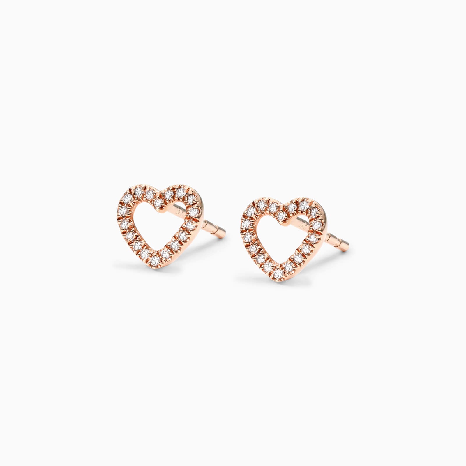 Brinco de  Ouro 18k feminino  Diamantes Heart II Luxo