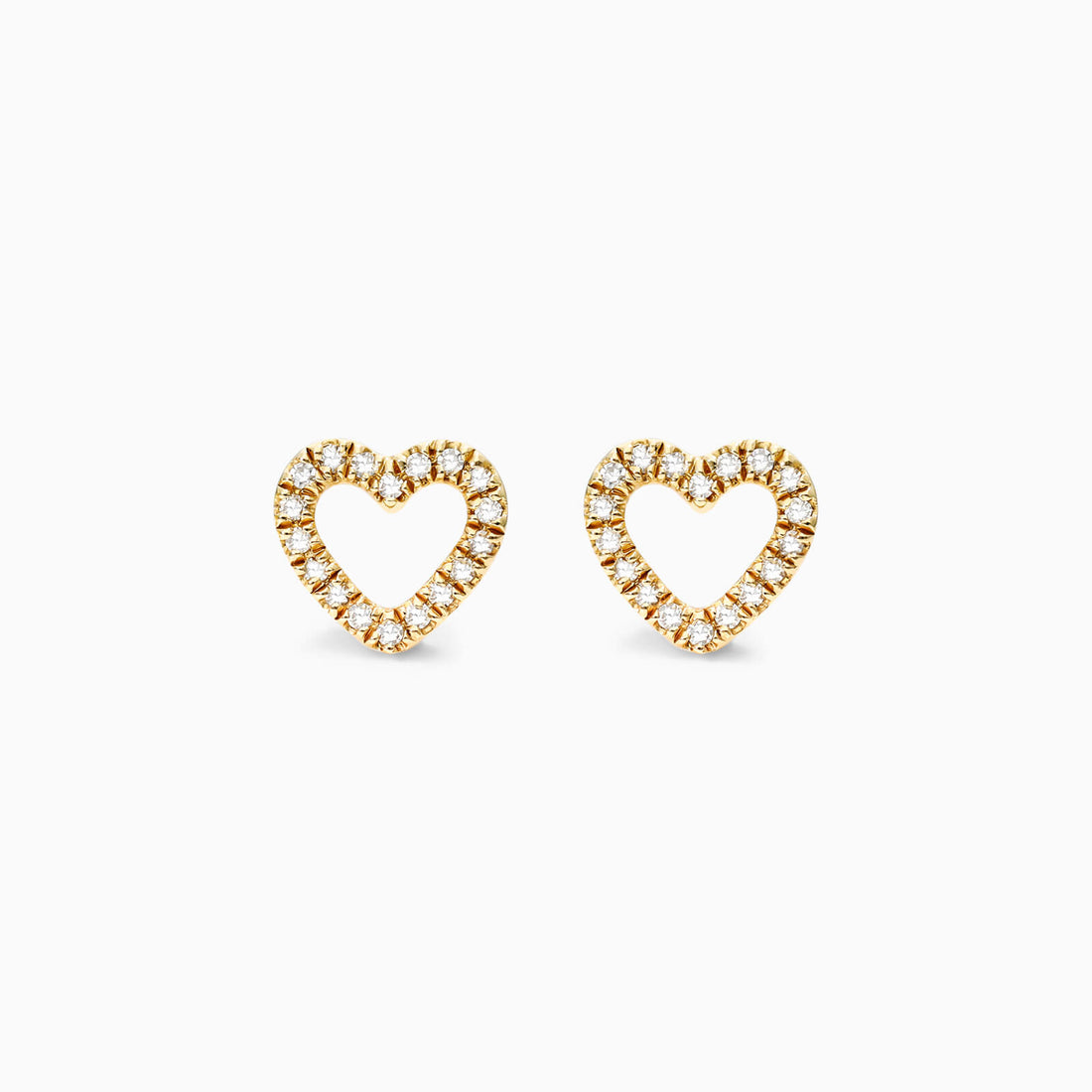 Brinco de  Ouro 18k feminino  Diamantes Heart II Luxo | New | Brincos, diamante, yellow | AUREA FINE JEWELRY
