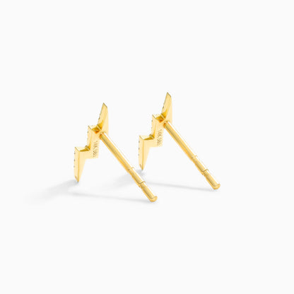 Brinco de  Ouro 18k feminino Bolt  Diamantes  Luxo
