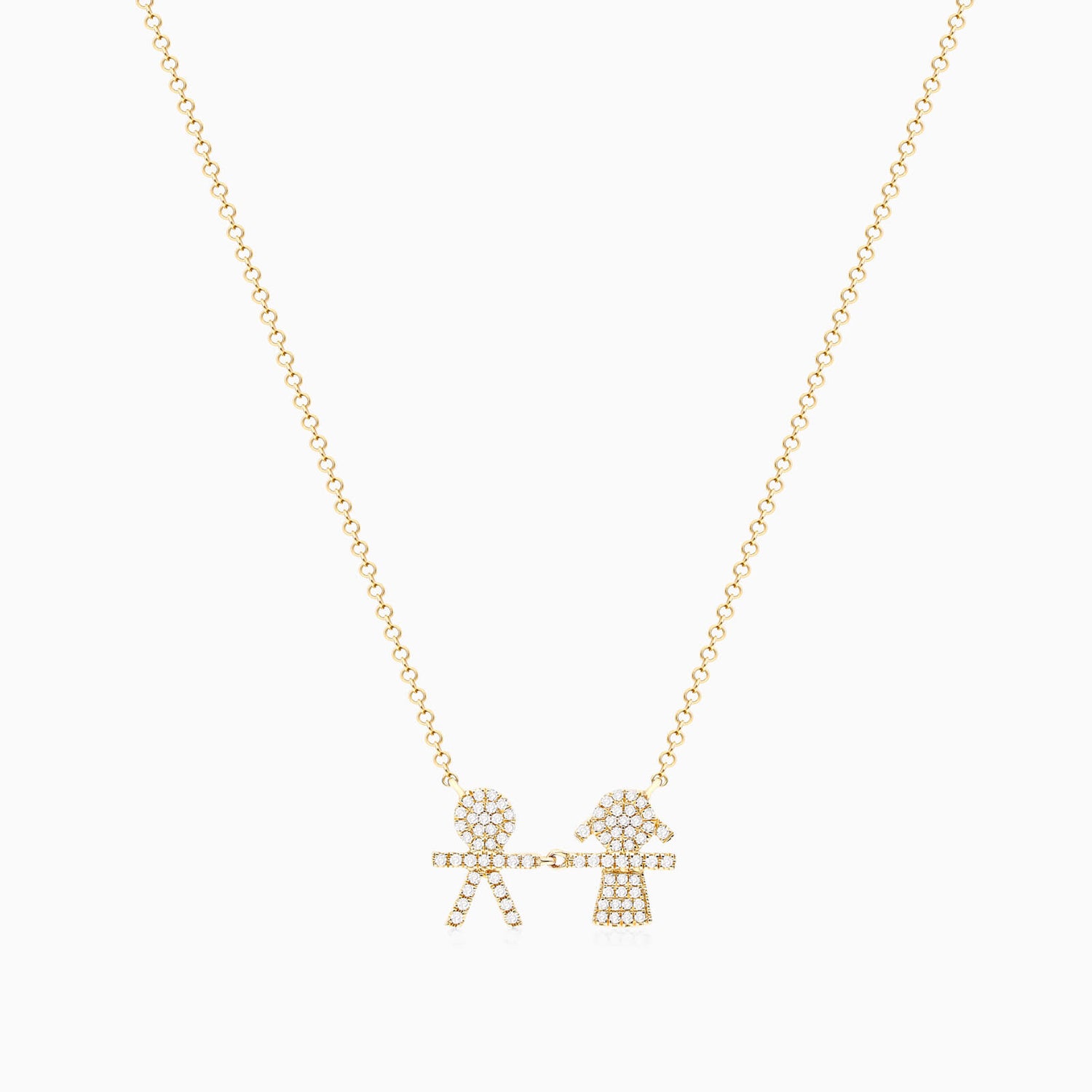 Corrente feminina em Ouro 18k diamantes Filhos luxo