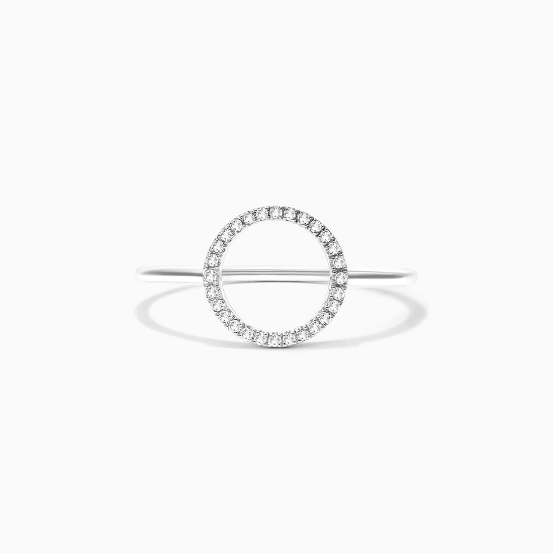 Anel Circulo De Diamante Aberto em Ouro 18k De Luxo | New | Anéis, diamante, white | AUREA FINE JEWELRY