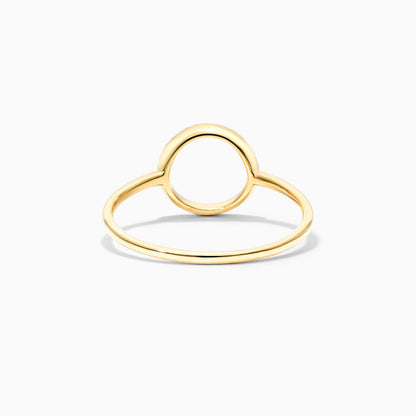 Anel Circulo De Diamante Aberto em Ouro 18k De Luxo