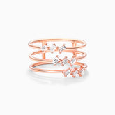 Anel De Três Fileira Ouro 18k Delicado Diamante Baguette | New | Anéis, diamante, pink | AUREA FINE JEWELRY