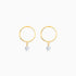 Brinco de Ouro 18k Com Diamante Solitario e Circulo Aberto | New | Brincos, Celestial Diamonds, diamante, yellow | AUREA FINE JEWELRY