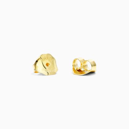 Brinco de Ouro 18k Com Diamante Solitario e Circulo Aberto