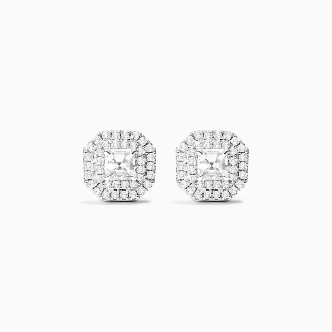Brinco Feminino De Ouro branco 18k Brilhante Diamantes pave quadrado | New | Brincos, diamante, white | AUREA FINE JEWELRY