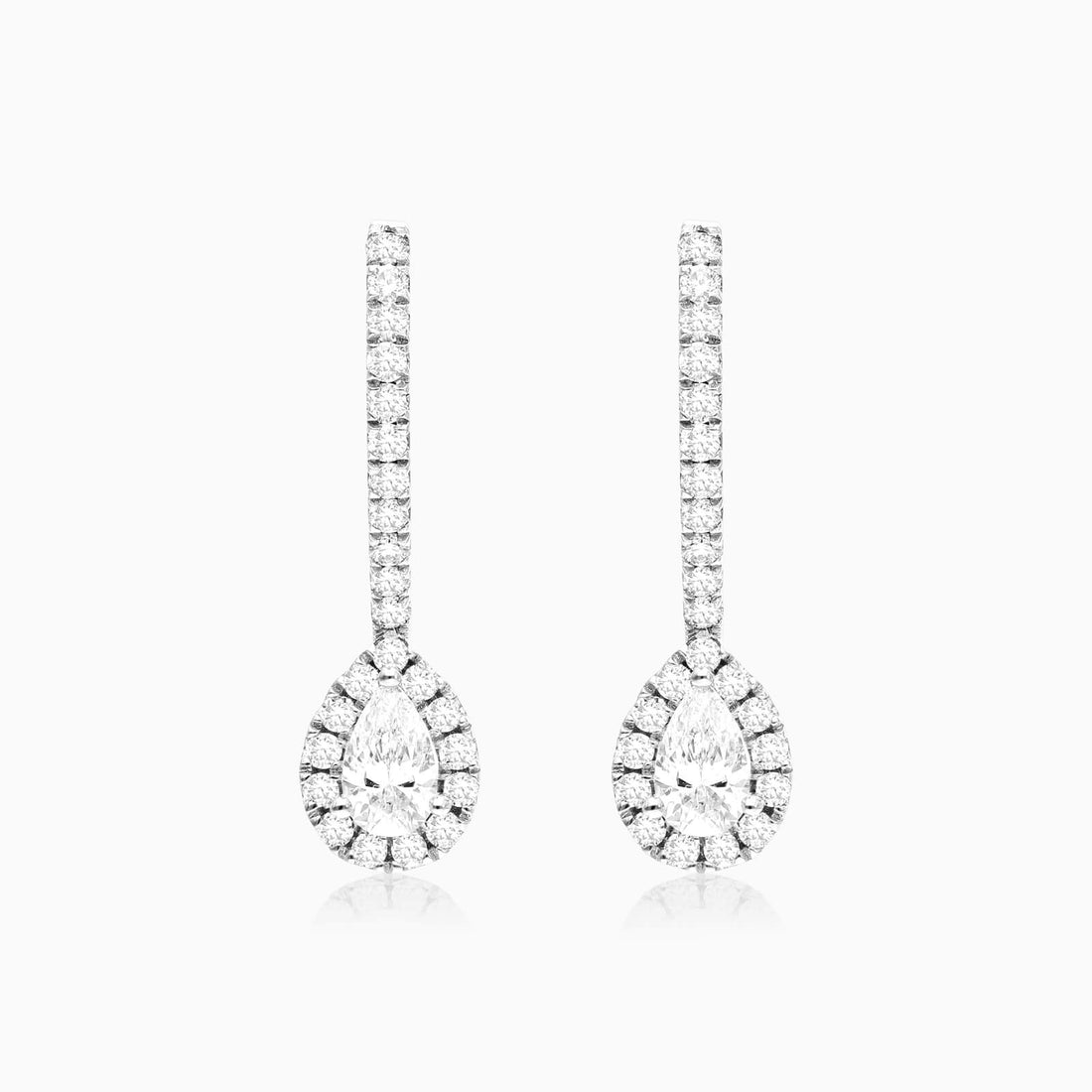 Brinco De Ouro branco 18k Feminino Brilhante Diamantes Luxo Gota | New | Brincos, Celestial Diamonds, diamante, white | AUREA FINE JEWELRY