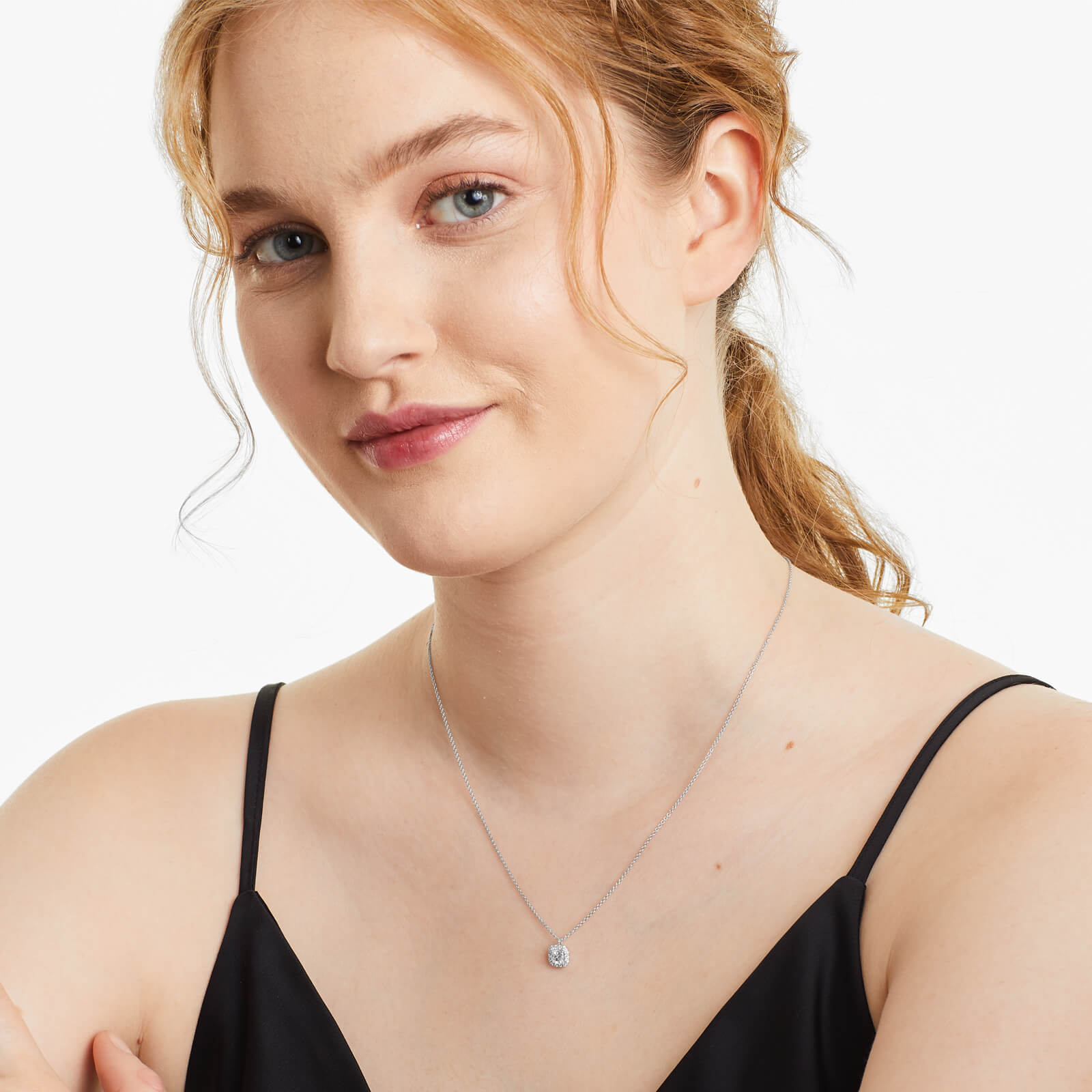 Corrente Feminina  em Ouro 18k Ponto de luz  Diamantes Luxo