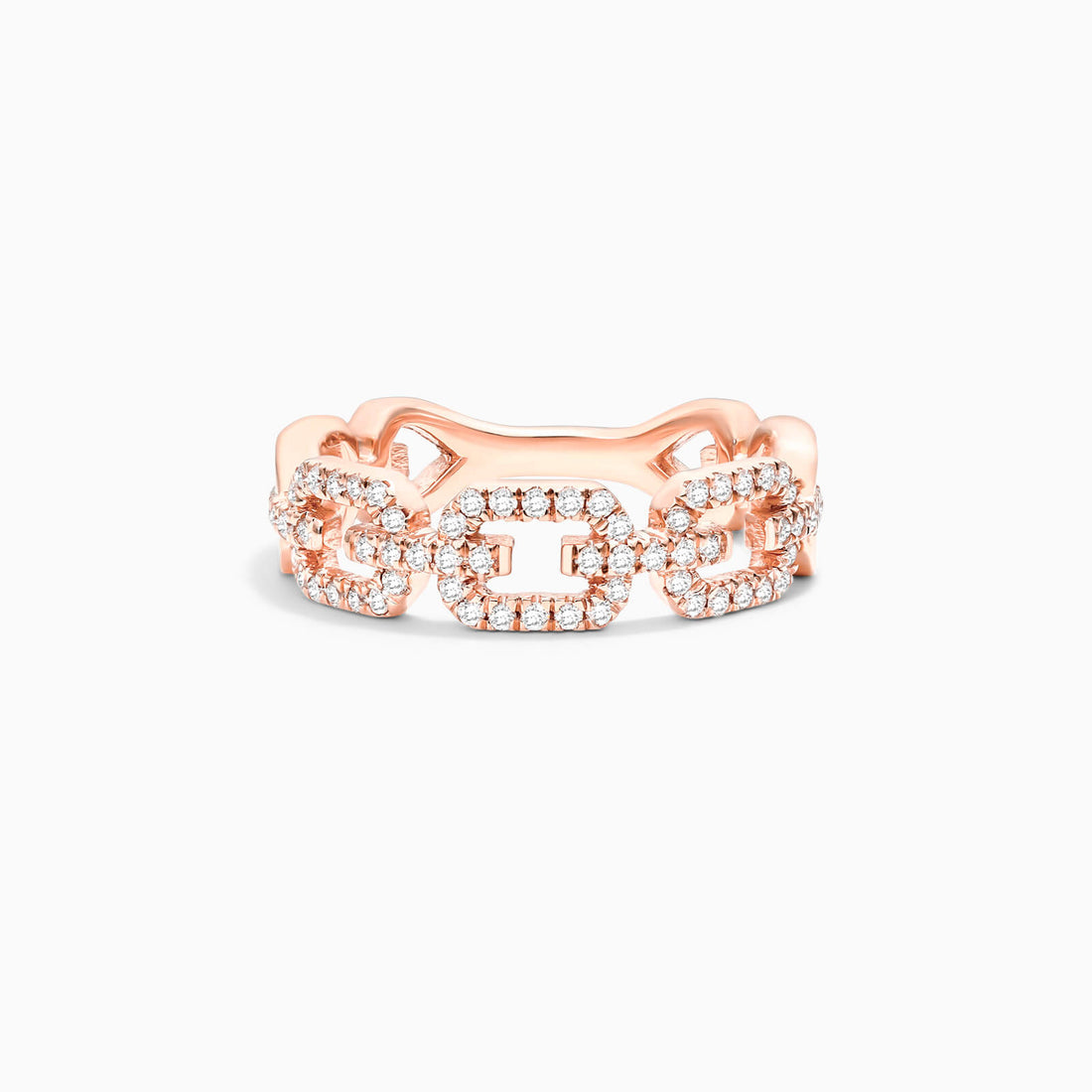 Anel De Elos Diamante Brilhantes Pave em Ouro Rosa 18k | New | Anéis, diamante, pink | AUREA FINE JEWELRY