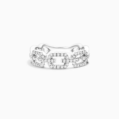 Anel De Elos Diamante Brilhantes Pave em Ouro Branco 18k | New | Anéis, diamante, white | AUREA FINE JEWELRY