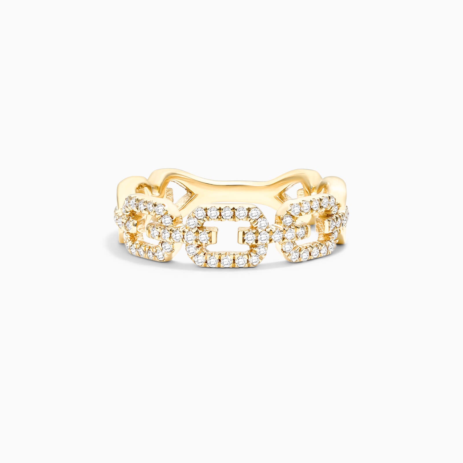 Anel De Elos Diamante Brilhantes Pave em Ouro Amarelo 18k | New | Anéis, diamante, yellow | AUREA FINE JEWELRY