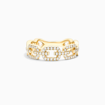 Anel De Elos Diamante Brilhantes Pave em Ouro Amarelo 18k | New | Anéis, diamante, yellow | AUREA FINE JEWELRY