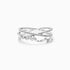 Anel Cris-Cross de Diamante Brilhantes Pave em Ouro Branco 18k | New | Anéis, diamante, white | AUREA FINE JEWELRY