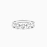 Anel Halo De Ouro Branco 18k Cinco Diamantes Brilhantes | New | Anéis, diamante, white | AUREA FINE JEWELRY