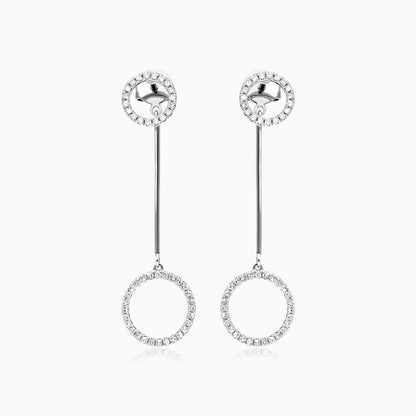 Brinco De Ouro 18k Longos Circle de Diamantes Luxo | New | Brincos, Celestial Diamonds, diamante, white | AUREA FINE JEWELRY