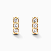 Brinco de Ouro 18k Feminino Bars Trio Diamantes  Luxo | New | Brincos, Celestial Diamonds, diamante, yellow | AUREA FINE JEWELRY
