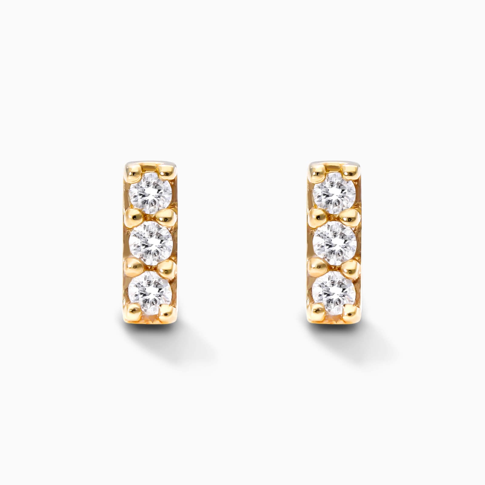 Brinco de Ouro 18k Feminino Bars Trio Diamantes  Luxo | New | Brincos, Celestial Diamonds, diamante, yellow | AUREA FINE JEWELRY