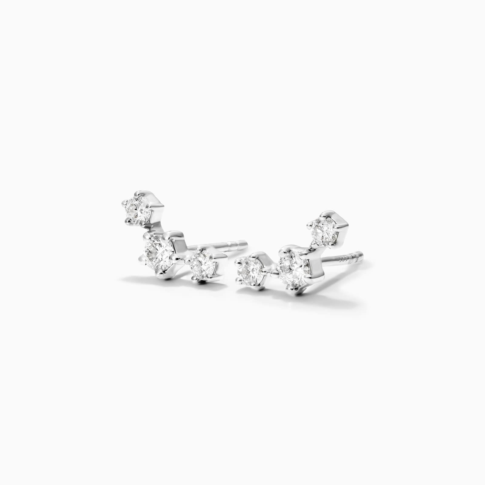 Brinco de  Ouro 18k feminino  Diamantes Constelar Luxo