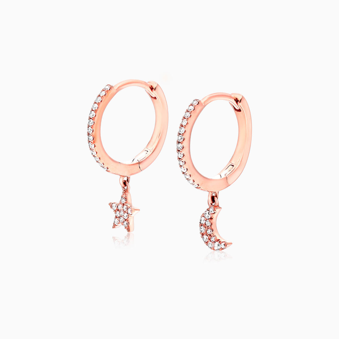 Brinco de  Ouro 18k feminino  Diamantes Lua e estrela Luxo | New | Brincos, diamante, pink | AUREA FINE JEWELRY