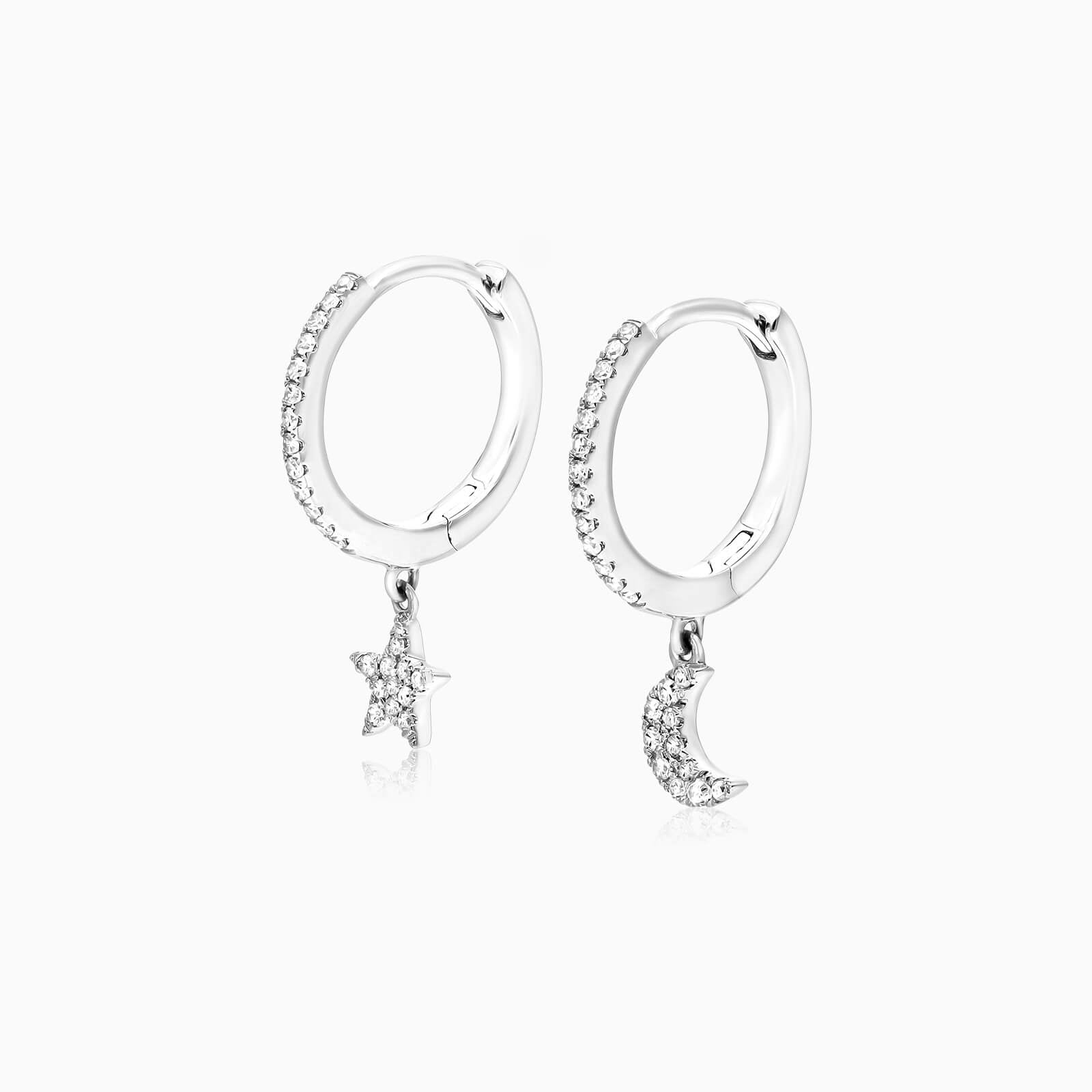 Brinco de  Ouro 18k feminino  Diamantes Lua e estrela Luxo | New | Brincos, diamante, white | AUREA FINE JEWELRY