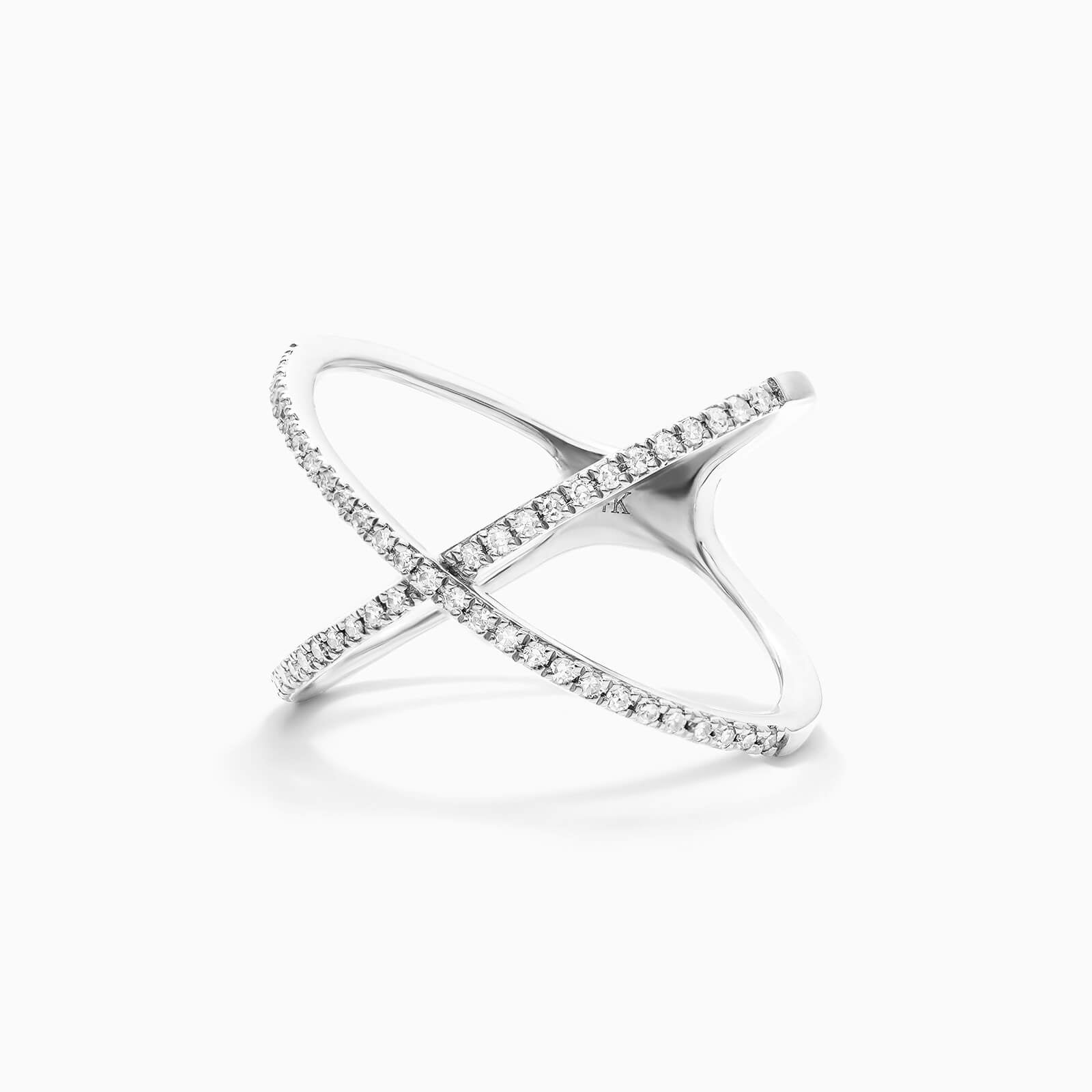Anel Cruzado de Diamantes Brilhantes em Ouro 18k Luxo | New | Anéis, diamante, white | AUREA FINE JEWELRY