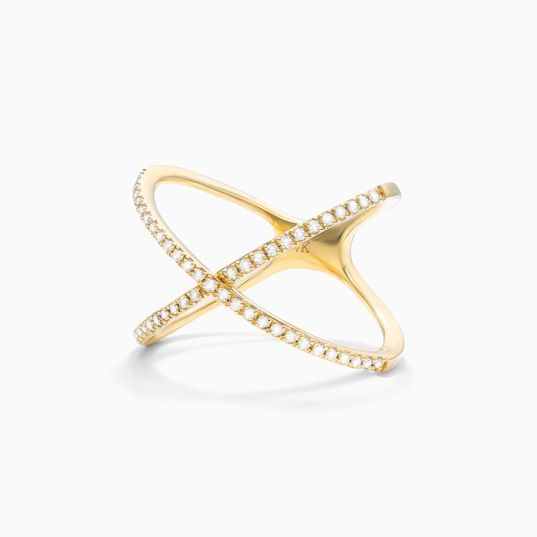 Anel Cruzado de Diamantes Brilhantes em Ouro 18k Luxo | New | Anéis, diamante, yellow | AUREA FINE JEWELRY