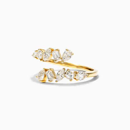 Anel De Ouro 18k Luxo de Diamantes Variados - AUREA FINE JEWELRY