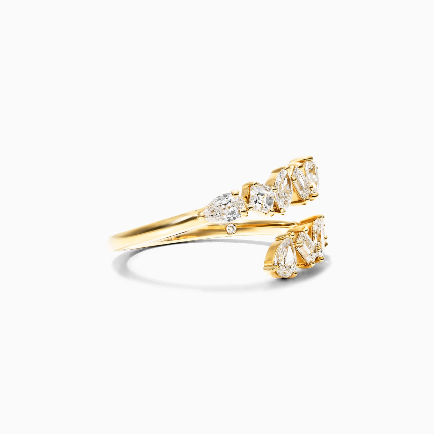 Anel De Ouro 18k Luxo de Diamantes Variados - AUREA FINE JEWELRY