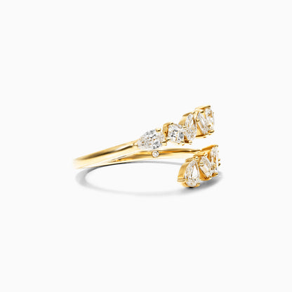 Anel De Ouro 18k Luxo de Diamantes Variados - AUREA FINE JEWELRY