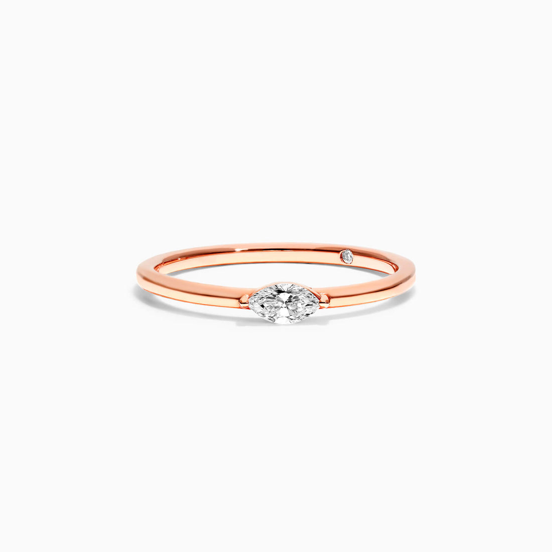 Anel De Ouro Rosa 18k Delicado Diamante Navette Solitario | New | anel-de-noivado, Anéis, diamante, noivado, pink | AUREA FINE JEWELRY