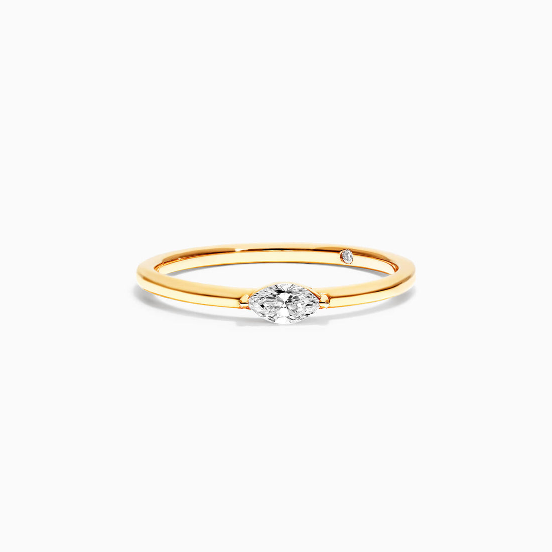 Anel De Ouro Amarelo 18k Delicado Diamante Navette Solitario | New | anel-de-noivado, Anéis, diamante, noivado, yellow | AUREA FINE JEWELRY