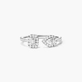 Anel De Diamantes Brilhantes em Ouro 18k Aberto de Luxo | New | Anéis, diamante, white | AUREA FINE JEWELRY