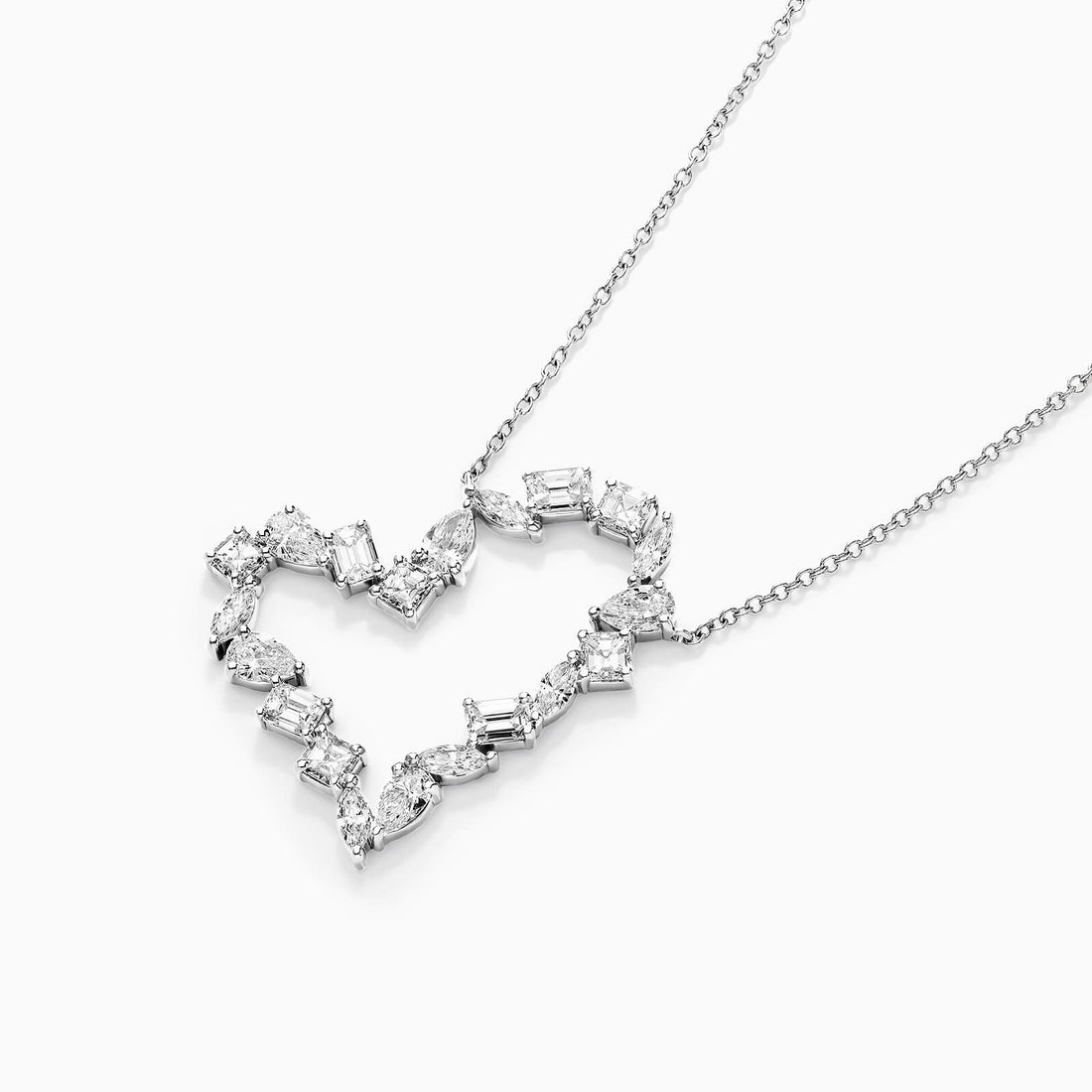 Corrente feminina em Ouro 18k diamantes coração luxo | diamante, white | AUREA FINE JEWELRY