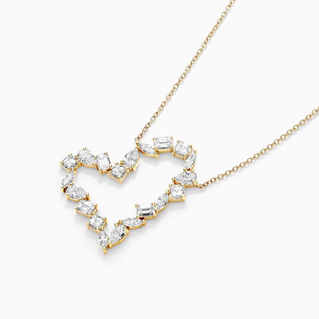 Corrente feminina em Ouro 18k diamantes coração luxo | diamante, yellow | AUREA FINE JEWELRY