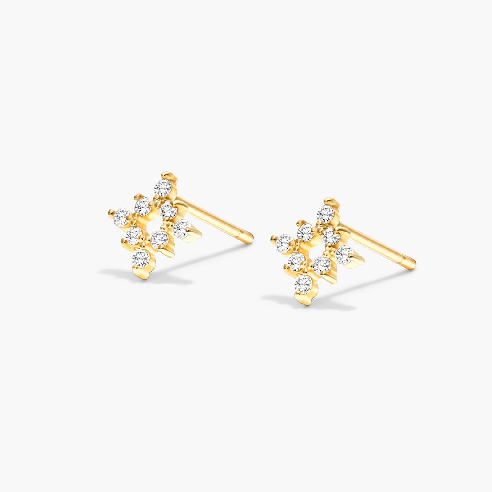 Brinco de  Ouro 18k feminino  Diamantes  Luxo