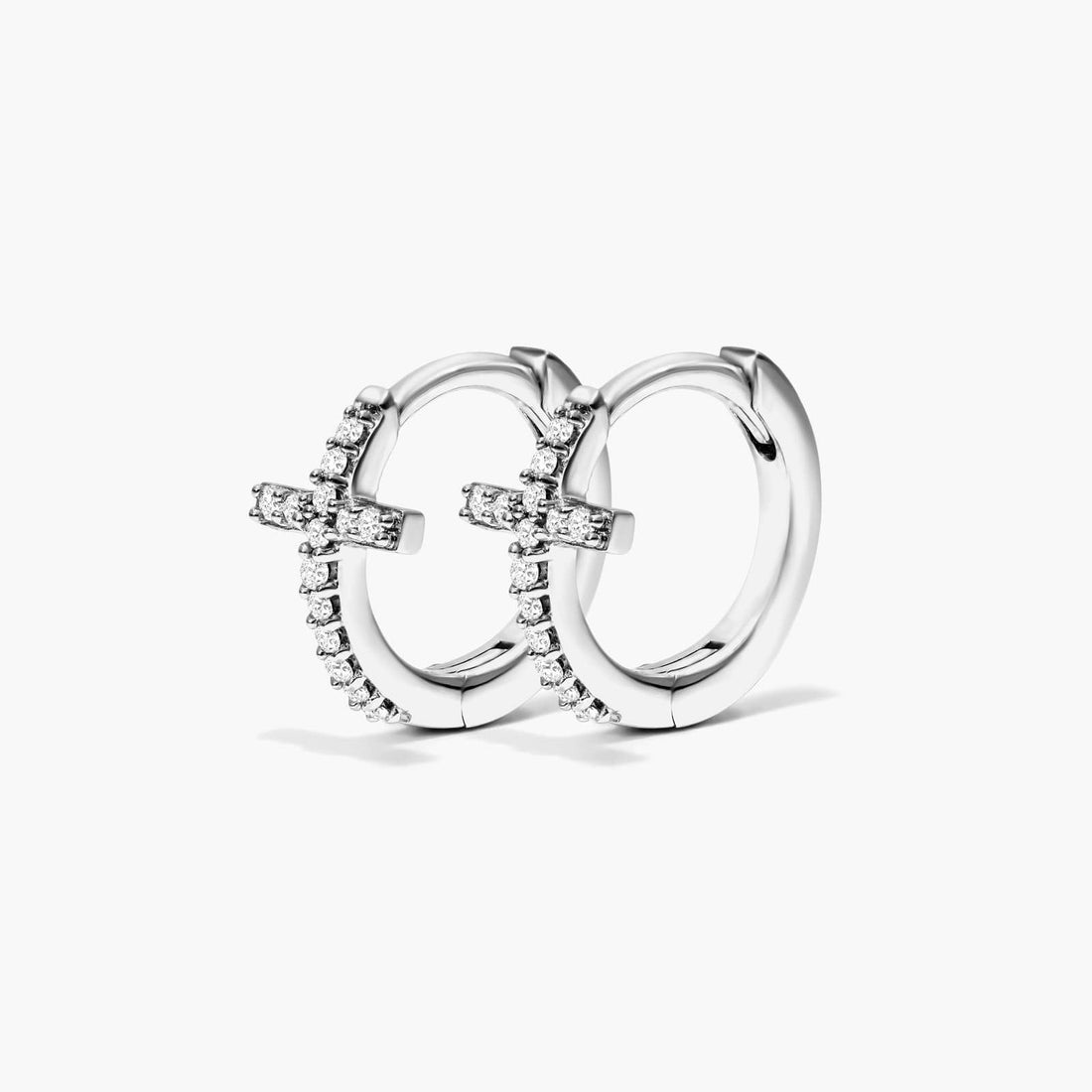 Brinco de  Ouro 18k feminino  Diamantes Cruz II Luxo | New | Brincos, diamante, white | AUREA FINE JEWELRY